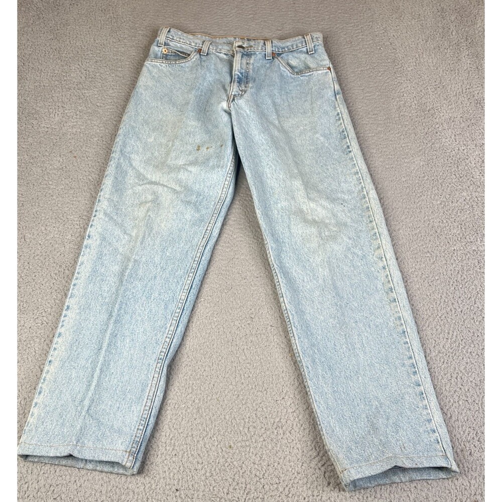 VTG LEVI'S 550 Jeans Mens 33x32 Light Wash Orange Tab Relaxed Tapered Streetwear